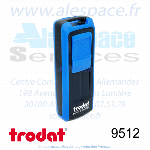 TRODAT - 9512 MONTURE TAMPON DE POCHE POCKET PRINTY - BLEU - Réf 148920 - Photo 001