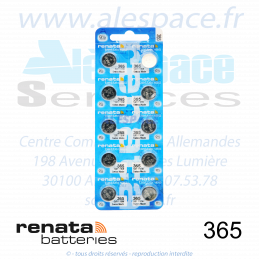 RENATA 365 MP - SR1116W - Pile de montre 1,55V - Blister x10 Piles - Photo 001