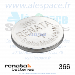 RENATA 366 MP - SR1116SW - Pile de montre 1,55V - Photo 001