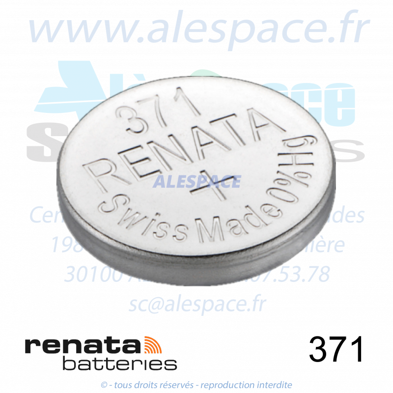 RENATA 371 MP - SR920SW - Pile de montre 1,55V - Photo 001
