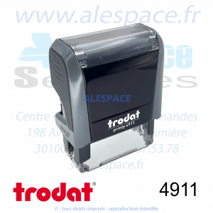 TRODAT - 4911 MONTURE TAMPON PRINTY 4.0 - GRIS - Réf 43079 - Photo 001 