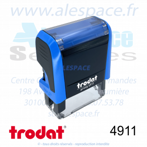 TRODAT - 4911 MONTURE TAMPON PRINTY 4.0 - BLEU - Réf 43083 - Photo 001 