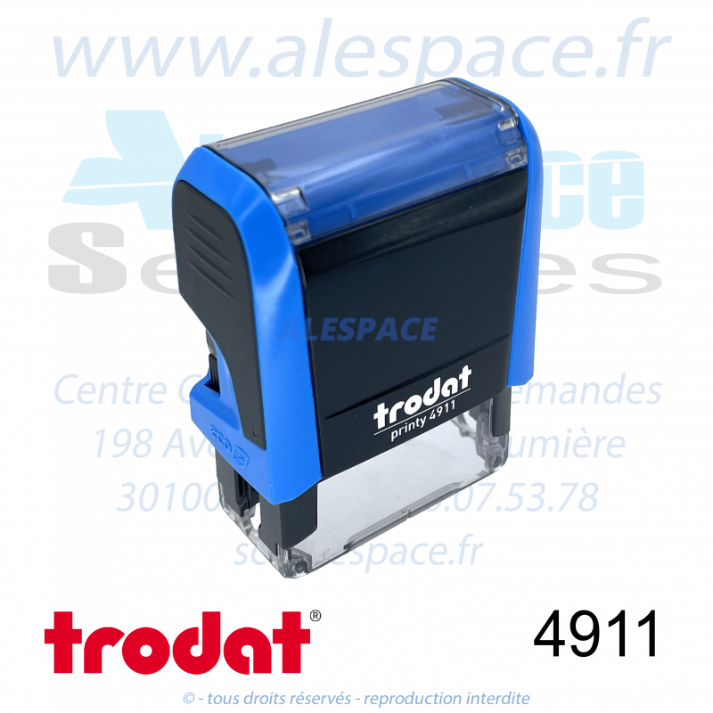 TRODAT - 4911 MONTURE TAMPON PRINTY 4.0 - BLEU - Réf 43083 - Photo 001 TRODAT - 4911 MONTURE TAMPON PRINTY 4.0 - BLEU - Réf 43083 - Photo 001