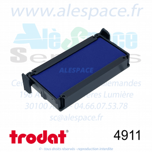 TRODAT - 4911 MONTURE TAMPON PRINTY 4.0 - BLEU ENCREUR BLEU - Réf 43084 - Photo 003 