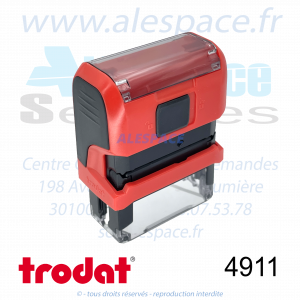 TRODAT - 4911 MONTURE TAMPON PRINTY 4.0 - ROUGE - Réf 43086 - Photo 002 