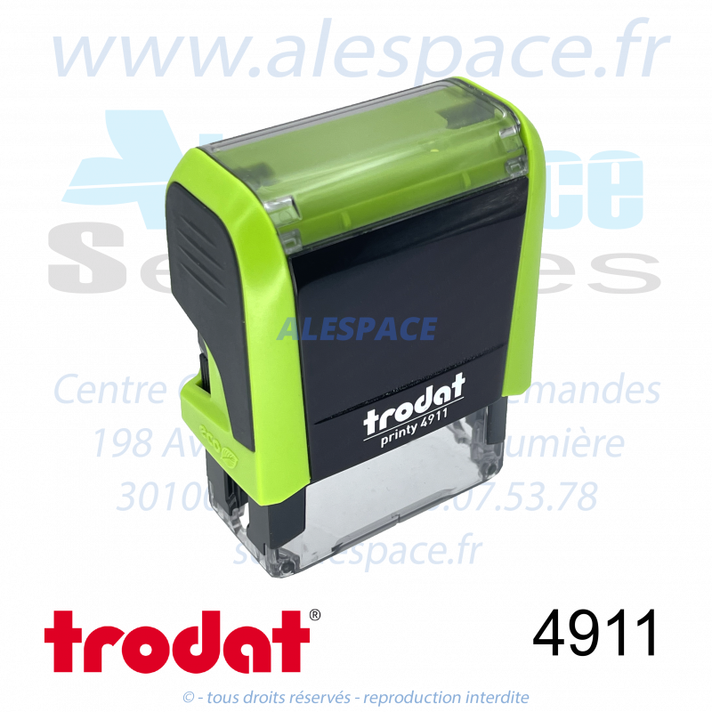 TRODAT - 4911 MONTURE TAMPON PRINTY 4.0 - VERT - Réf 43115 - Photo 001 TRODAT - 4911 MONTURE TAMPON PRINTY 4.0 - VERT - Réf 43115 - Photo 001