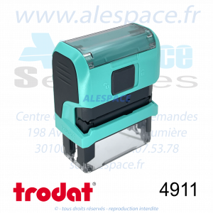 TRODAT - 4911 MONTURE TAMPON PRINTY 4.0 - TURQUOISE - Réf 121174 - Photo 002 