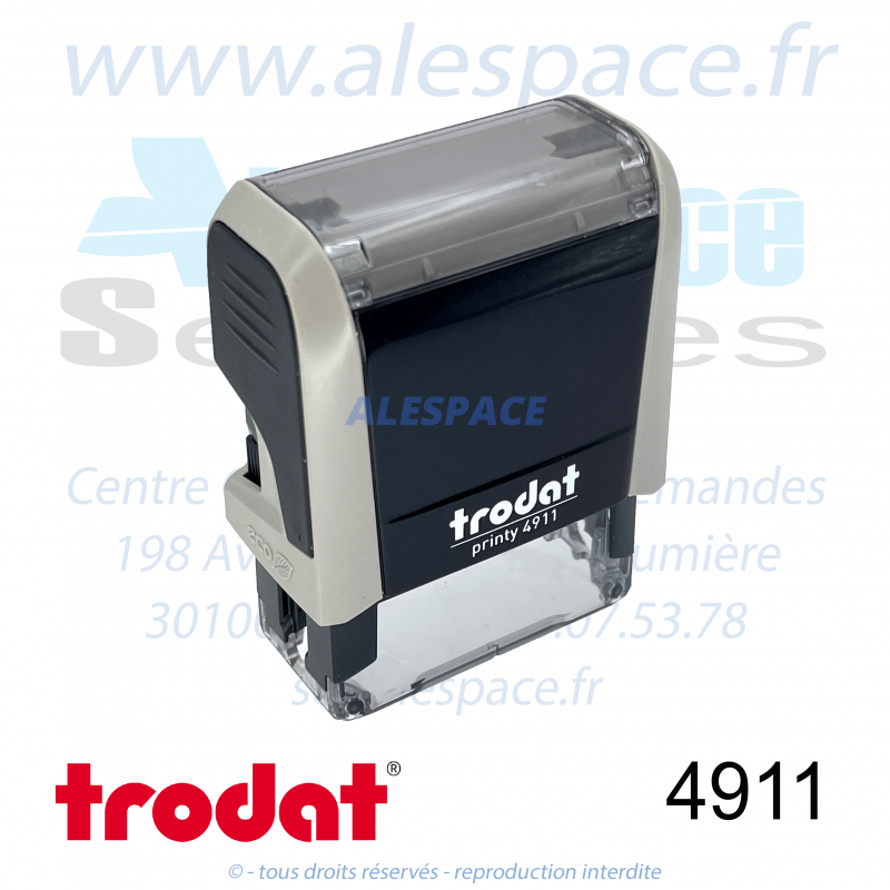 TRODAT - 4911 MONTURE TAMPON PRINTY 4.0 - TAUPE - Réf 121180 - Photo 001 TRODAT - 4911 MONTURE TAMPON PRINTY 4.0 - TAUPE - Réf 121180 - Photo 001