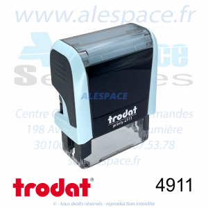 TRODAT - 4911 MONTURE TAMPON PRINTY 4.0 - PASTEL BLEU - Réf 179594 - Photo 001 