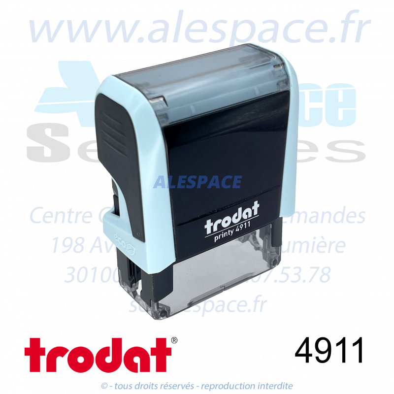 TRODAT - 4911 MONTURE TAMPON PRINTY 4.0 - PASTEL BLEU - Réf 179594 - Photo 001 TRODAT - 4911 MONTURE TAMPON PRINTY 4.0 - PASTEL BLEU - Réf 179594 - Photo 001