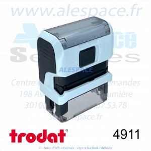 TRODAT - 4911 MONTURE TAMPON PRINTY 4.0 - PASTEL BLEU - Réf 179594 - Photo 002 
