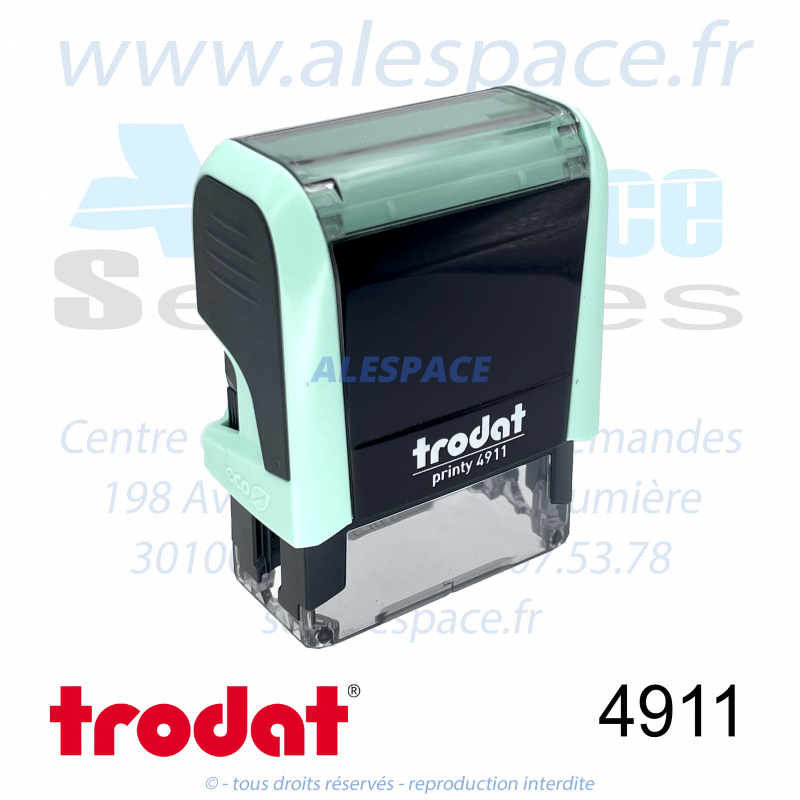 TRODAT - 4911 MONTURE TAMPON PRINTY 4.0 - PASTEL VERT - Réf 179596 - Photo 001 TRODAT - 4911 MONTURE TAMPON PRINTY 4.0 - PASTEL VERT - Réf 179596 - Photo 001