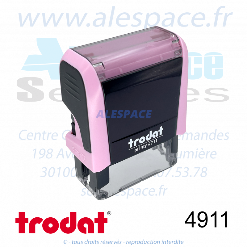 TRODAT - 4911 MONTURE TAMPON PRINTY 4.0 - PASTEL ROSE - Réf 179598 - Photo 001 TRODAT - 4911 MONTURE TAMPON PRINTY 4.0 - PASTEL ROSE - Réf 179598 - Photo 001