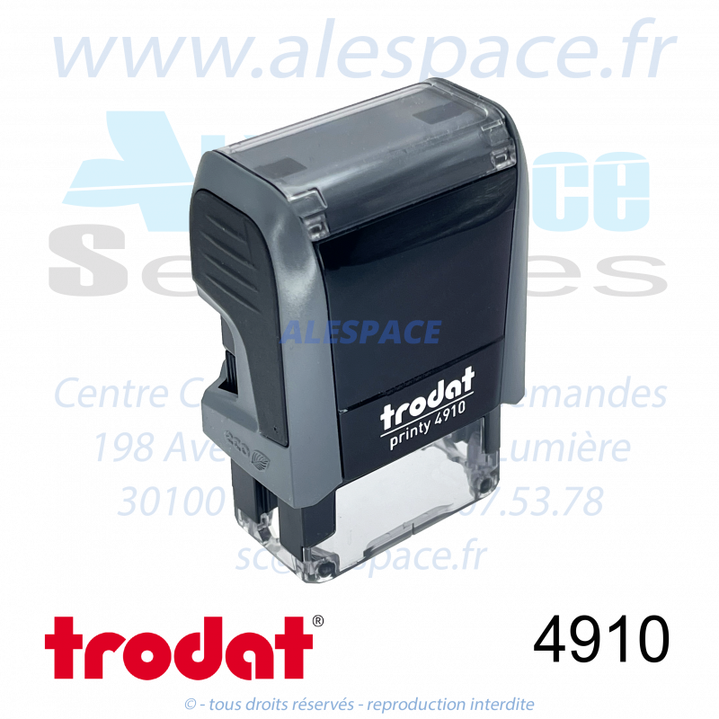 TRODAT - 4910 MONTURE TAMPON PRINTY 4.0 - GRIS - Réf. 53085 - Photo 001 TRODAT - 4910 MONTURE TAMPON PRINTY 4.0 - GRIS - Réf. 53085 - Photo 001
