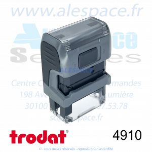 TRODAT - 4910 MONTURE TAMPON PRINTY 4.0 - GRIS - Réf. 53085 - Photo 002