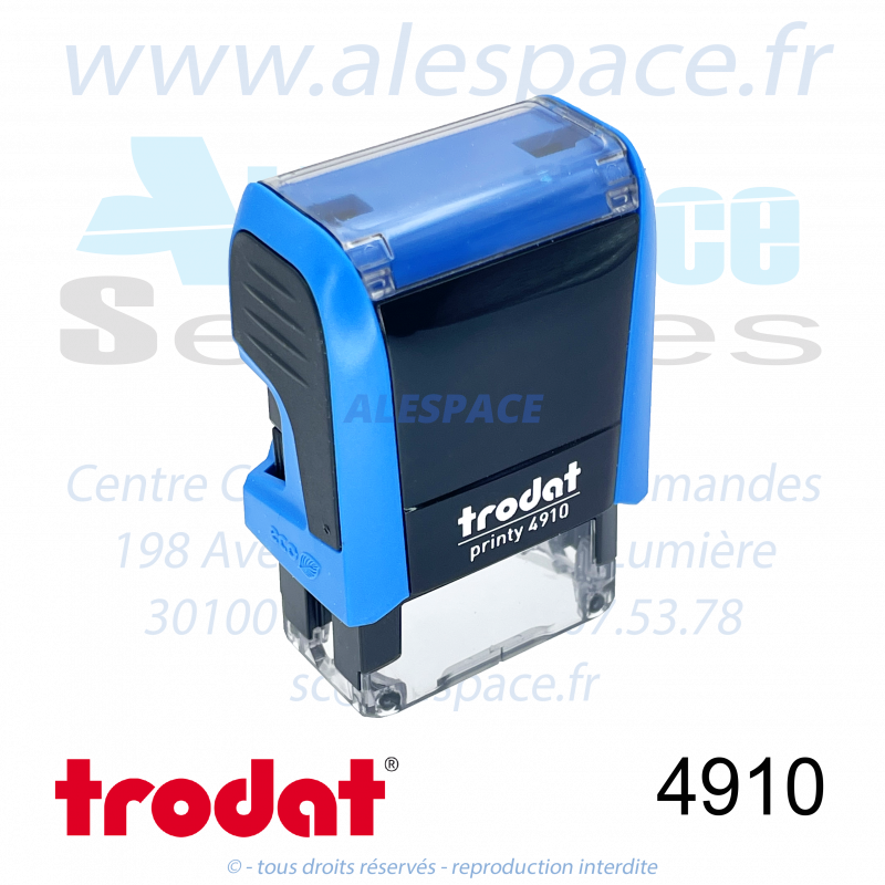 TRODAT - 4910 MONTURE TAMPON PRINTY 4.0 - BLEU - Réf. 53140 - Photo 001 TRODAT - 4910 MONTURE TAMPON PRINTY 4.0 - BLEU - Réf. 53140 - Photo 001