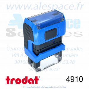 TRODAT - 4910 MONTURE TAMPON PRINTY 4.0 - BLEU ENCREUR BLEU - Réf. 53141 - Photo 002