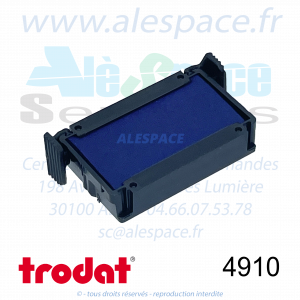 TRODAT - 4910 MONTURE TAMPON PRINTY 4.0 - BLEU ENCREUR BLEU - Réf. 53141 - Photo 003