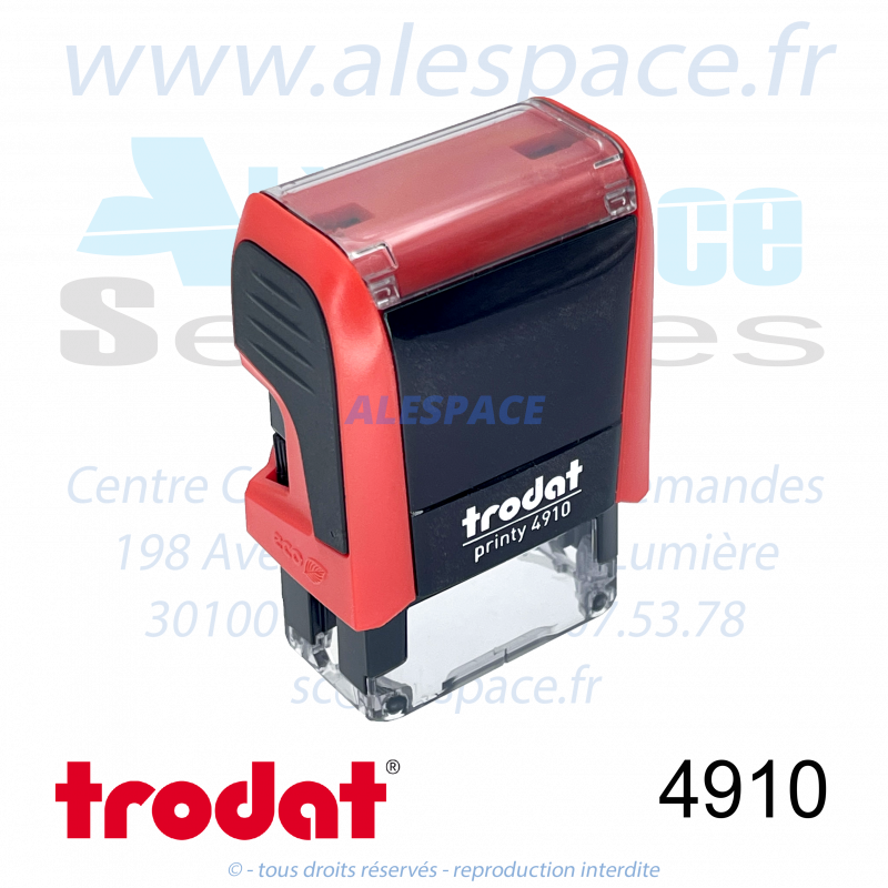 TRODAT - 4910 MONTURE TAMPON PRINTY 4.0 - ROUGE - Réf. 53146 - Photo 001 TRODAT - 4910 MONTURE TAMPON PRINTY 4.0 - ROUGE - Réf. 53146 - Photo 001