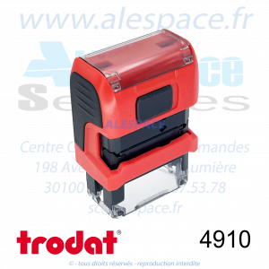 TRODAT - 4910 MONTURE TAMPON PRINTY 4.0 - ROUGE - Réf. 53146 - Photo 002