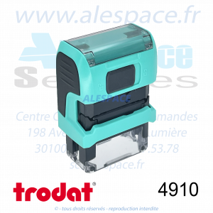 TRODAT - 4910 MONTURE TAMPON PRINTY 4.0 - TURQUOISE - Réf. 121173 - Photo 002