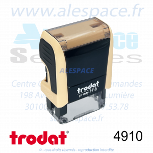 TRODAT - 4910 MONTURE TAMPON PRINTY 4.0 - PASTEL PÊCHE - Réf. 191707 - Photo 001