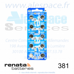RENATA 381 MP - SR1120SW - Pile de montre 1,55V - Blister x10 Piles - Photo 001