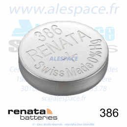RENATA 386 MP - SR43W - Pile de montre 1,55V - Photo 001