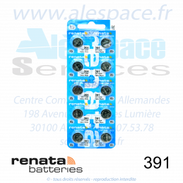 RENATA 391 MP - SR1120W - Pile de montre 1,55V - Blister x10 Piles - Photo 001