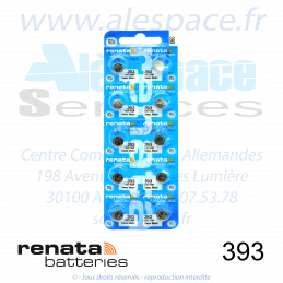 RENATA 393 MP - SR754W - Pile de montre 1,55V - Blister x10 Piles - Photo 001