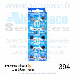 RENATA 394 MP - SR936SW - Pile de montre 1,55V - Blister x10 Pile - Photo 001