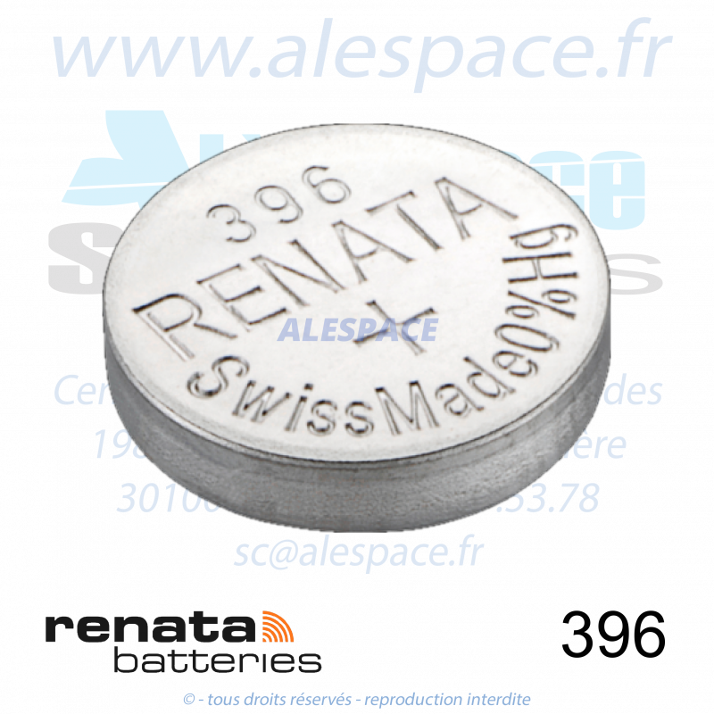 RENATA 396 MP - SR726W - Pile de montre 1,55V - Photo 001 RENATA 396 MP - SR726W - Pile de montre 1,55V - Photo 001
