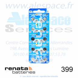 RENATA 399 MP - SR927W - Pile de montre 1,55V - Blister x10 Piles - Photo 001