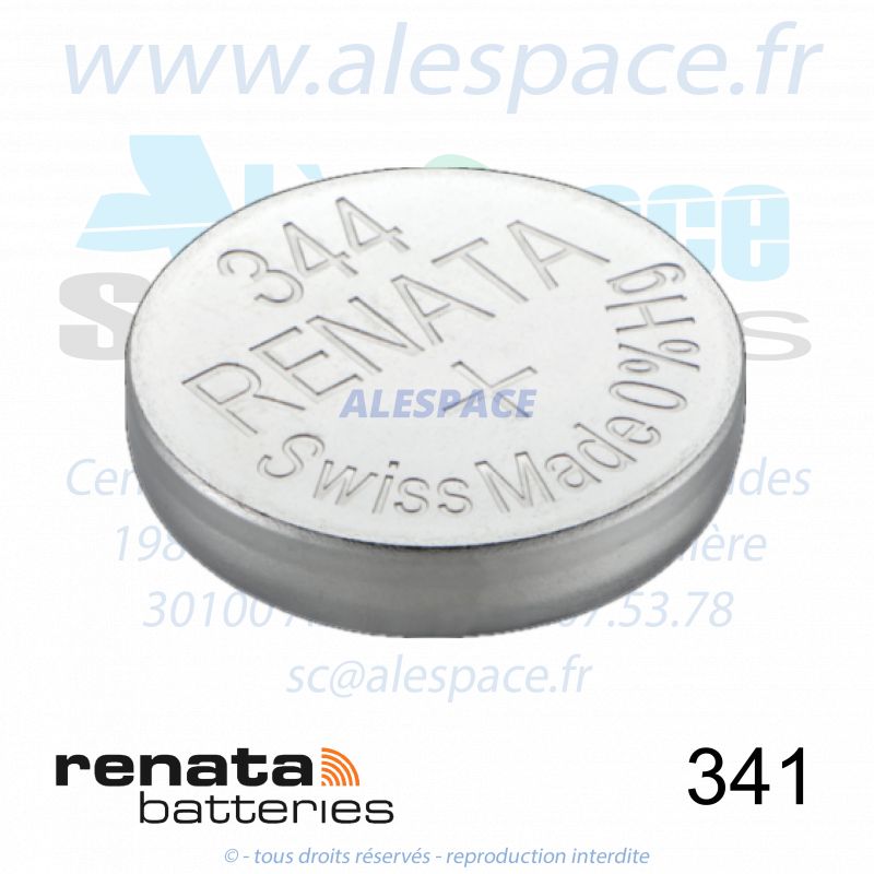 RENATA 344 MP - SR1136SW - Pile de montre 1,55V - Photo 001 RENATA 344 MP - SR1136SW - Pile de montre 1,55V - Photo 001