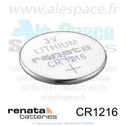 RENATA CR1216 MFR SC - Pile bouton Lithium - 3V - Boîte x10 Piles - Photo 004