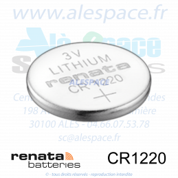 RENATA CR1220 MFR SC - Pile bouton Lithium - 3V - Boîte x10 Piles - Photo 004