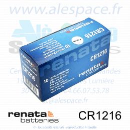 RENATA CR1216 MFR SC - Pile bouton Lithium - 3V - Boîte x10 Piles - Photo 002