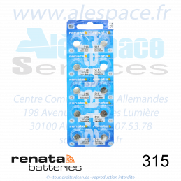 RENATA 315 MP - SR716SW - Pile de montre 1,55V - Blister x10 Piles - Photo 001