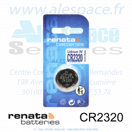RENATA CR2320 SC - Pile bouton Lithium - 3V - Photo 001