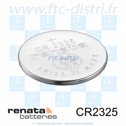 RENATA CR2325 SC - Pile bouton Lithium - 3V - Photo 002