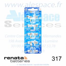RENATA 317 MP - SR516SW - Pile de montre 1,55V - Blister x10 Piles - Photo 001