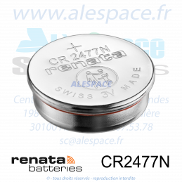 RENATA CR2477N SC - Pile bouton Lithium - 3V - Photo 002