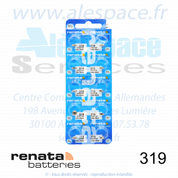 RENATA 319 MP - SR527SW - Pile de montre 1,55V - Blister x10 Piles - Photo 001