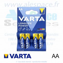 VARTA LONGLIFE POWER - AAA LR03 - Pile alcaline  - 1,5V - Blister x4 Piles - Photo 001