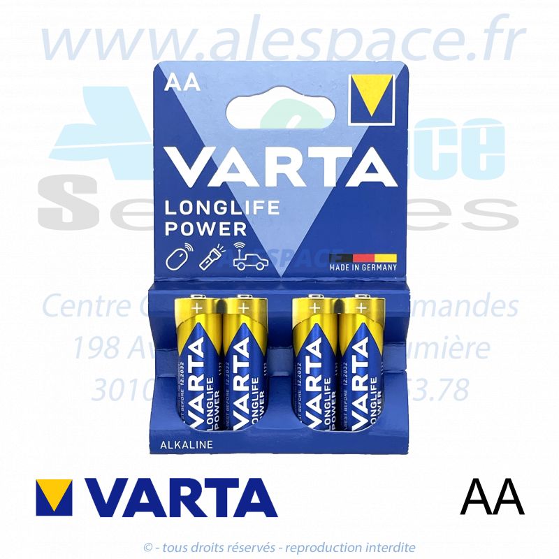 VARTA LONGLIFE POWER - AAA LR03 - Pile alcaline - 1,5V - Blister x4 Piles - Photo 001 VARTA LONGLIFE POWER - AAA LR03 - Pile alcaline - 1,5V - Blister x4 Piles - Photo 001