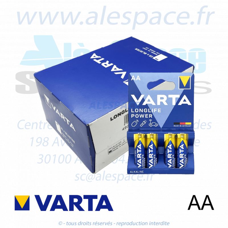 VARTA LONGLIFE POWER - AAA LR03 - Pile alcaline - 1,5V - Boîte x40 Piles - Photo 001 VARTA LONGLIFE POWER - AAA LR03 - Pile alcaline - 1,5V - Boîte x40 Piles - Photo 001