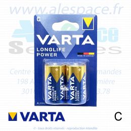 VARTA LONGLIFE POWER - C LR14 - Pile alcaline- 1,5V - Blister x2 Piles