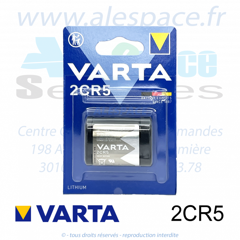 VARTA LITHIUM - 2CR5 - Pile Lithium - 6V - Photo 001 VARTA LITHIUM - 2CR5 - Pile Lithium - 6V - Photo 001