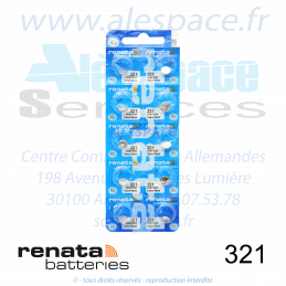 RENATA 321 MP - SR616SW - Pile de montre 1,55V - Blister x10 Piles - Photo 002