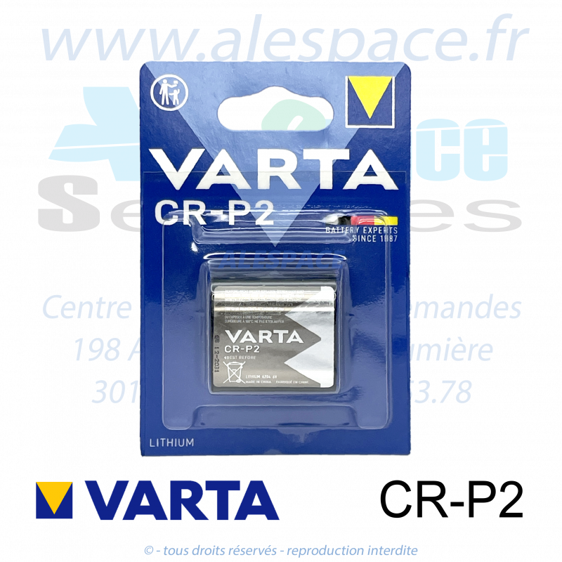 VARTA LITHIUM - CR-P2 - Pile Lithium - 6V - Photo 001 VARTA LITHIUM - CR-P2 - Pile Lithium - 6V - Photo 001